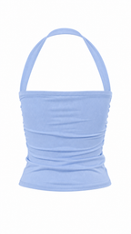 Crop top con retro collo