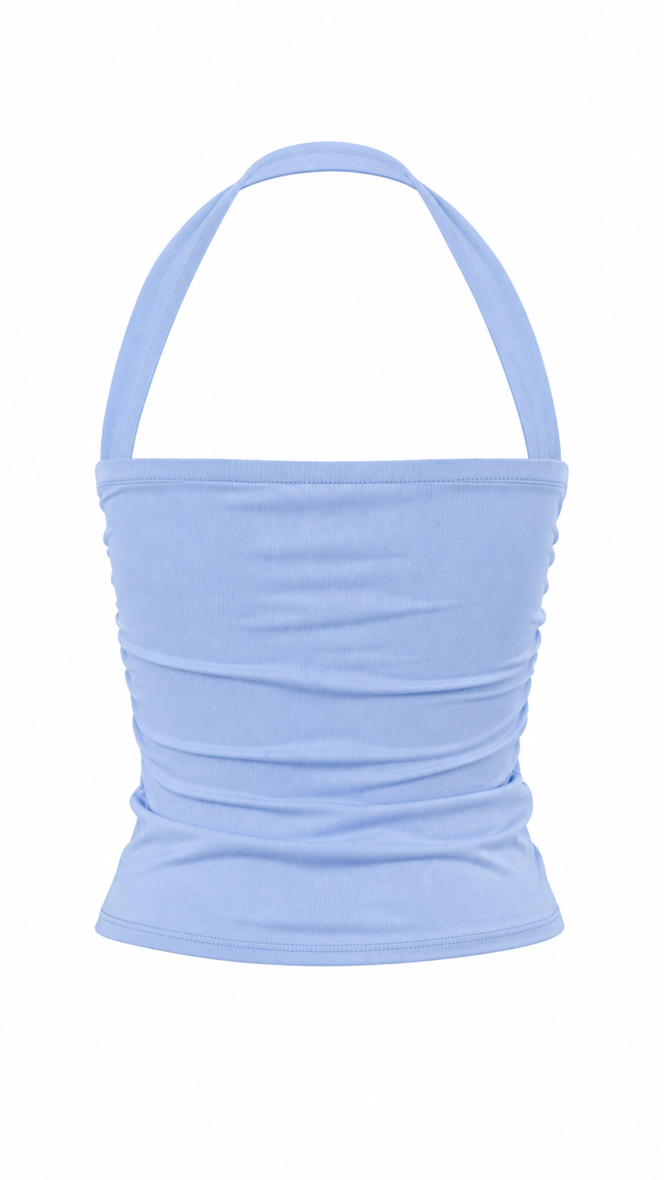 Crop top con retro collo