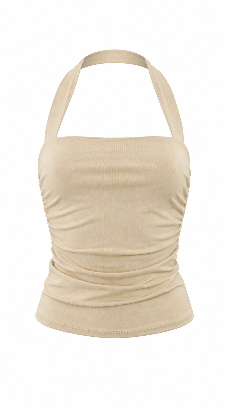 Crop top con retro collo