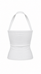 Crop top con retro collo
