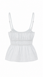 Top con scollo a V e fiocchi frontali