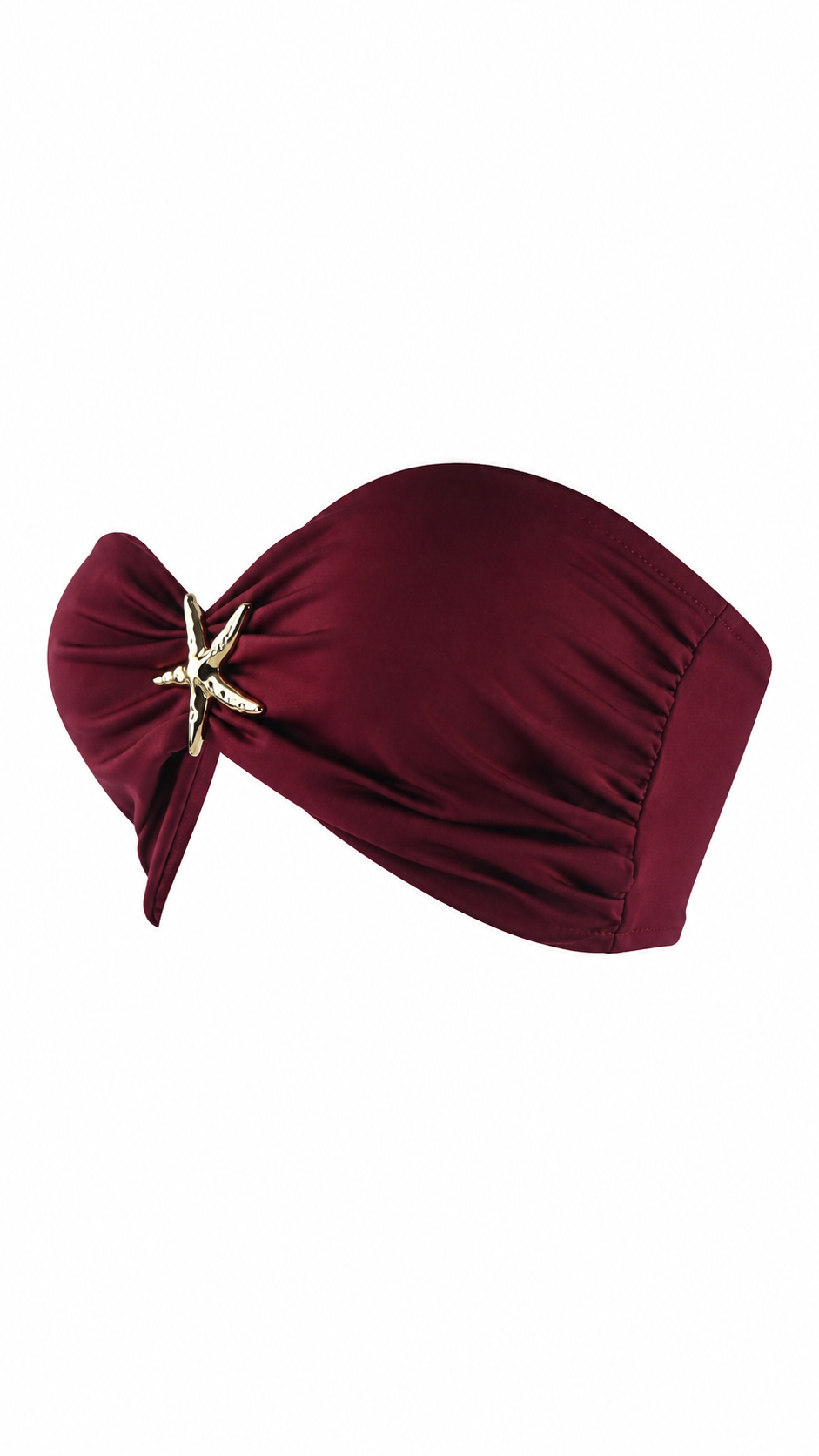 Top Bikini con dettaglio stella marina dorata