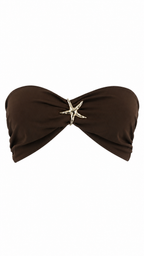 Top Bikini con dettaglio stella marina dorata