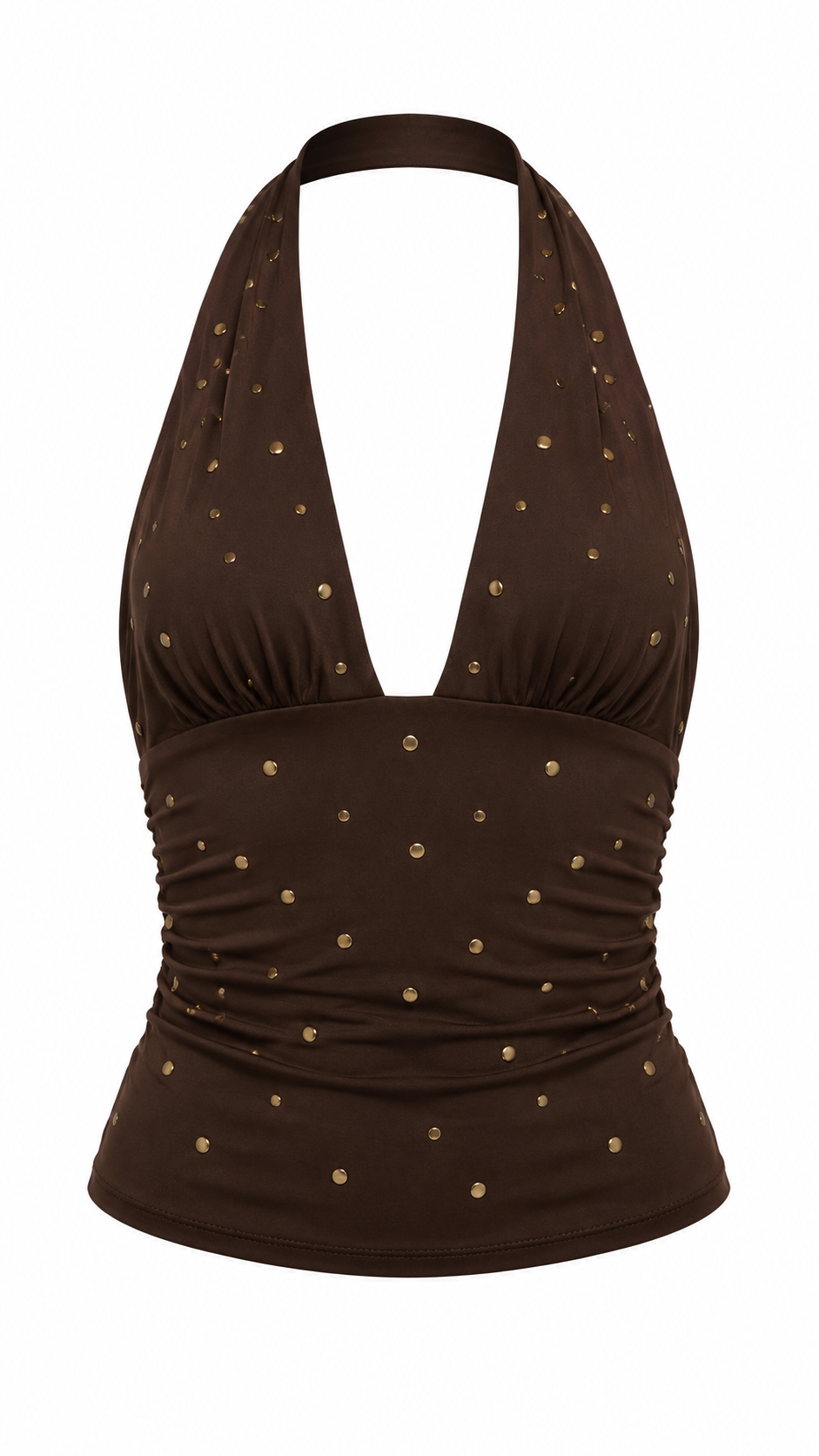 Top halter con borchie