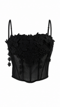 Top a corsetto con fiori