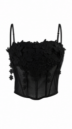 Top a corsetto con fiori