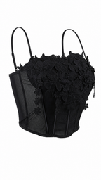 Top a corsetto con fiori