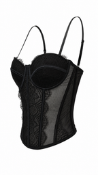 Corsetto in pizzo nero