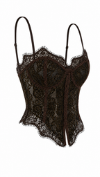 Top a corsetto con pizzo floreale