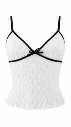 Top corto in pizzo