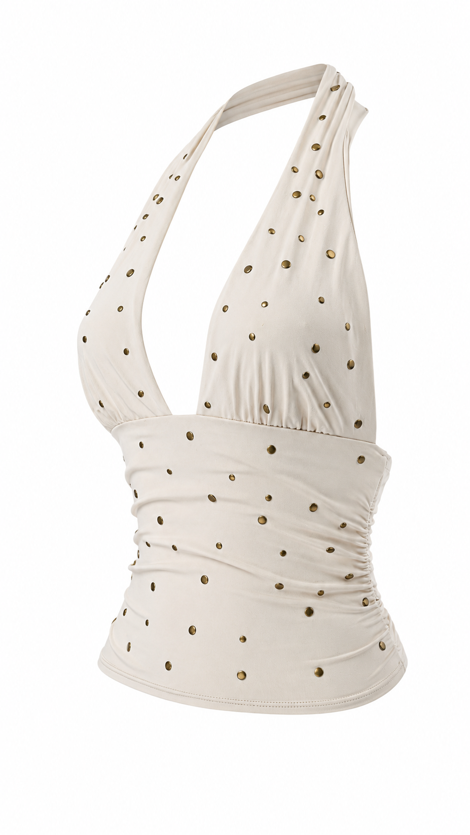 Top halter con borchie