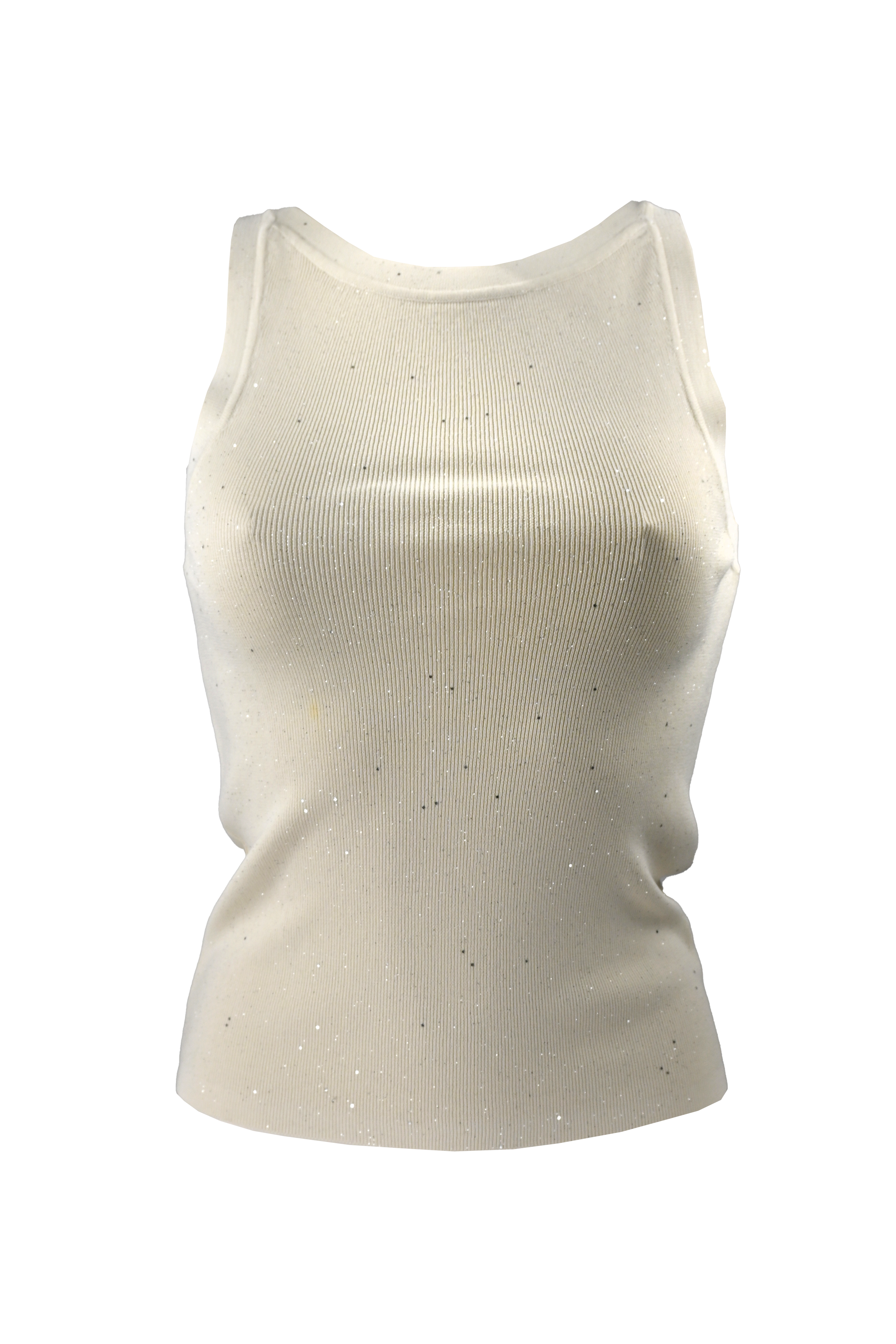 Top senza maniche con strass
