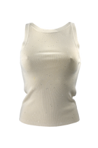 Top senza maniche con strass