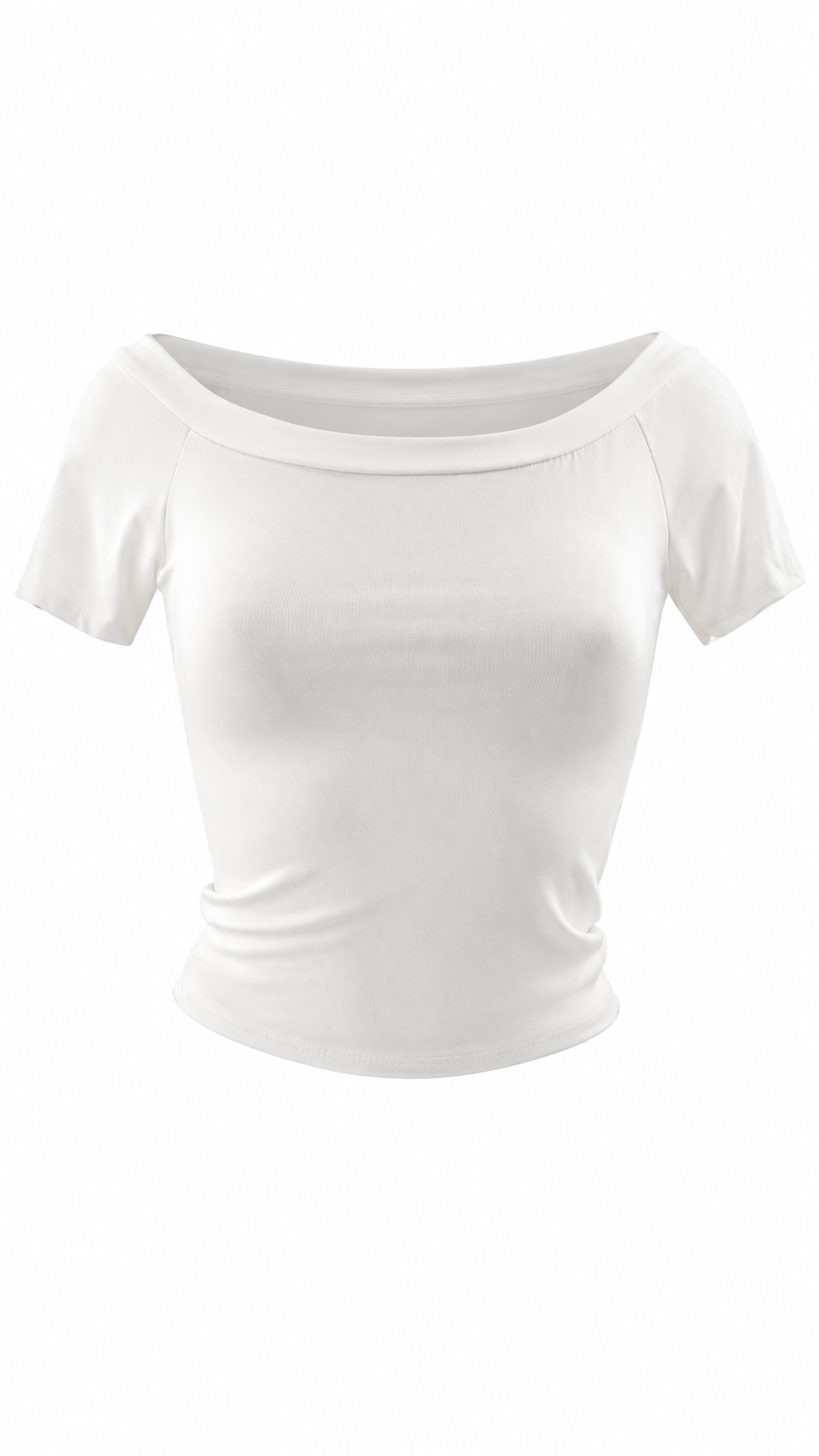 T-shirt con scollo a barca