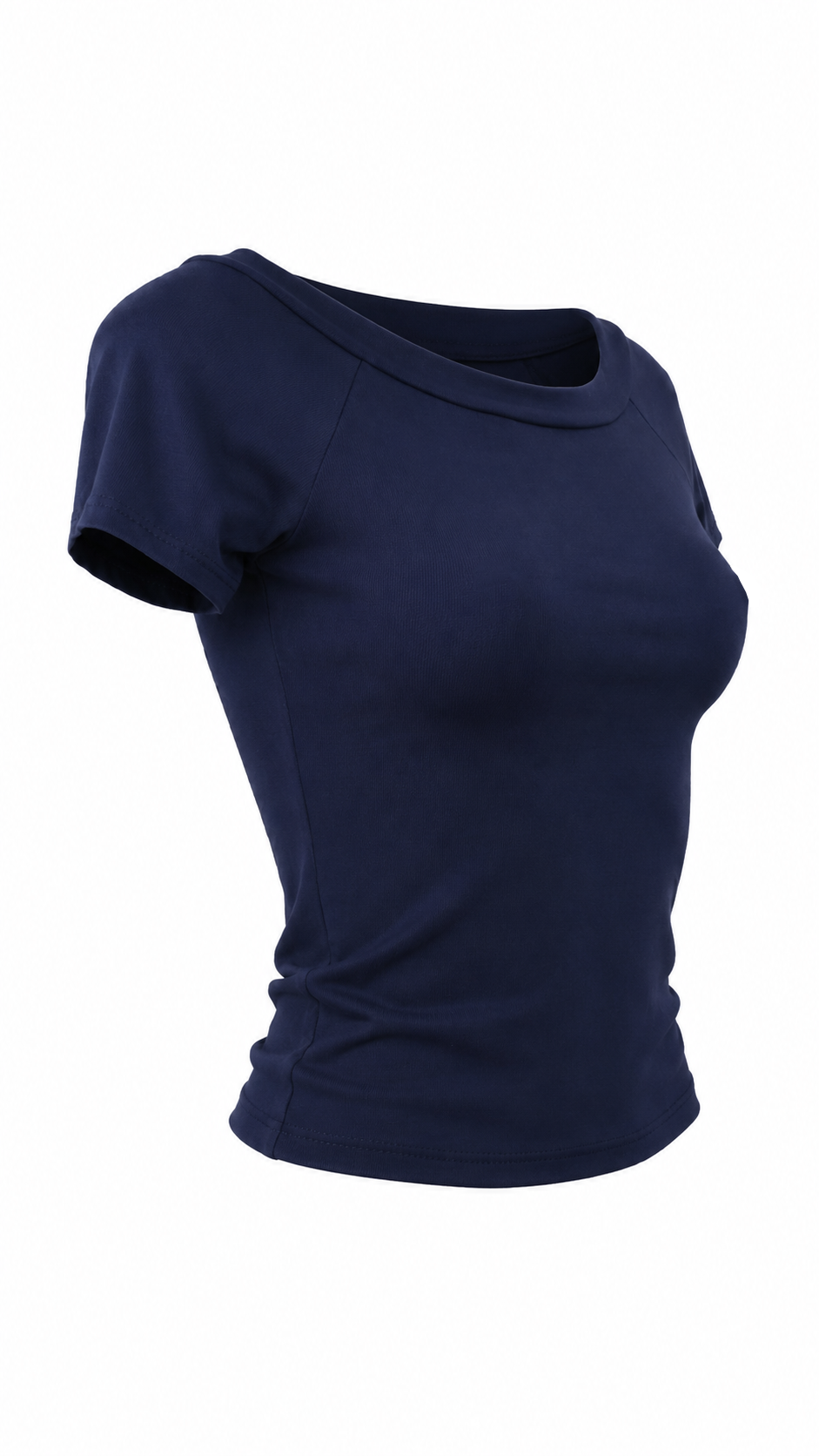 T-shirt con scollo a barca