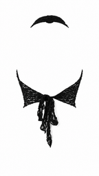 Top corto in pizzo con scollo profondo