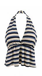 Top halter a righe