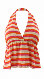 Top halter a righe