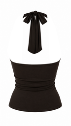 Top halter con scollo V profondo