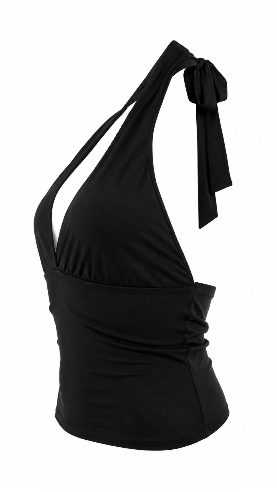 Top halter con scollo V profondo