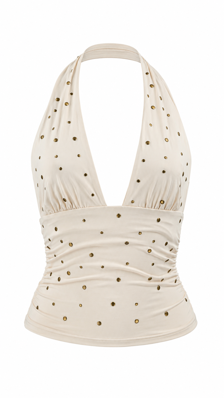 Top halter con borchie