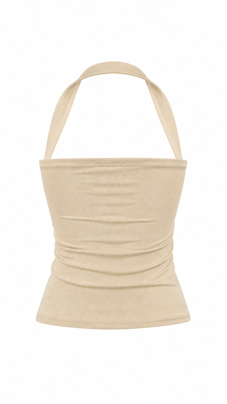 Crop top con retro collo