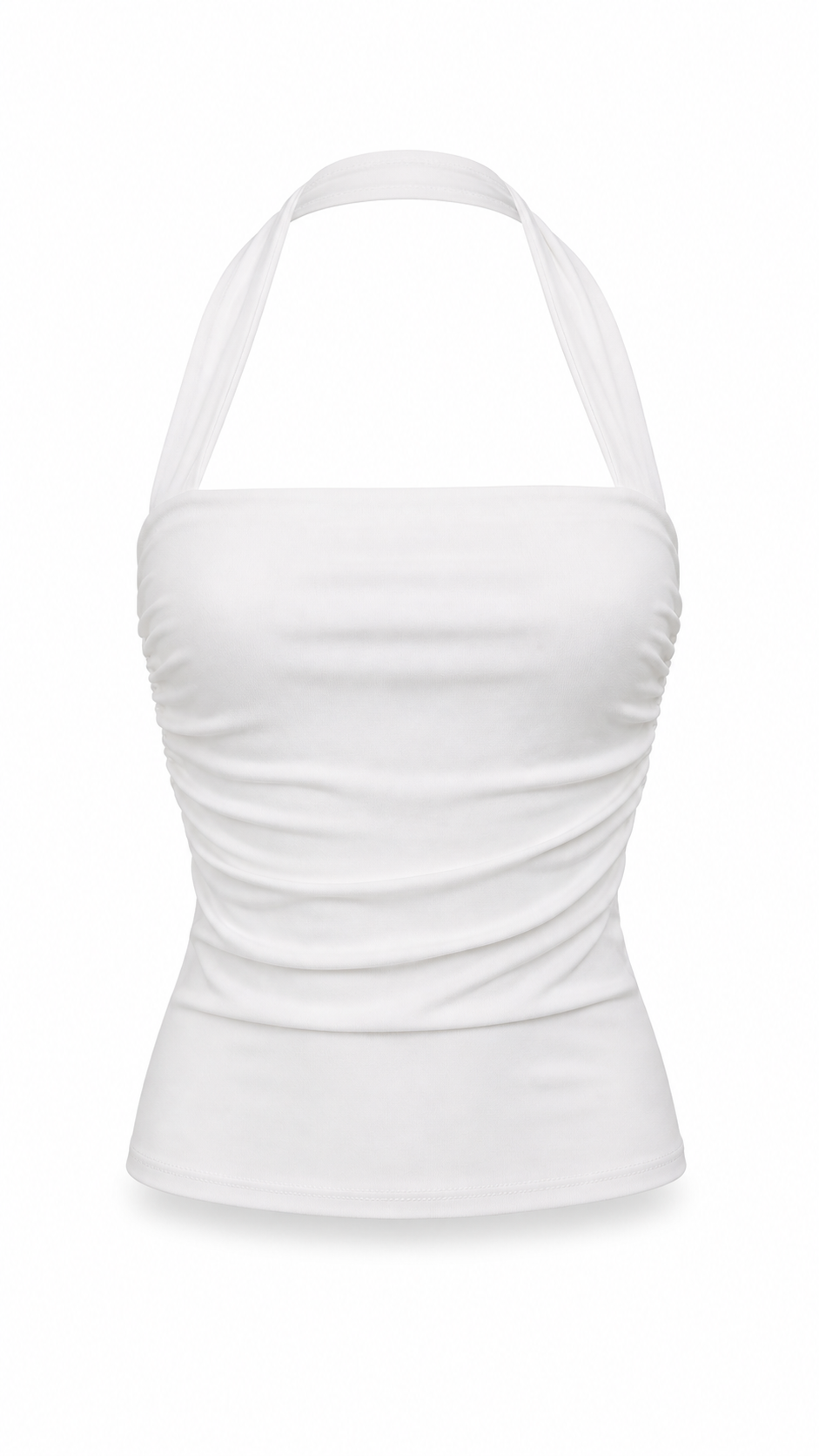 Crop top con retro collo