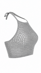 Top crochet effetto rete