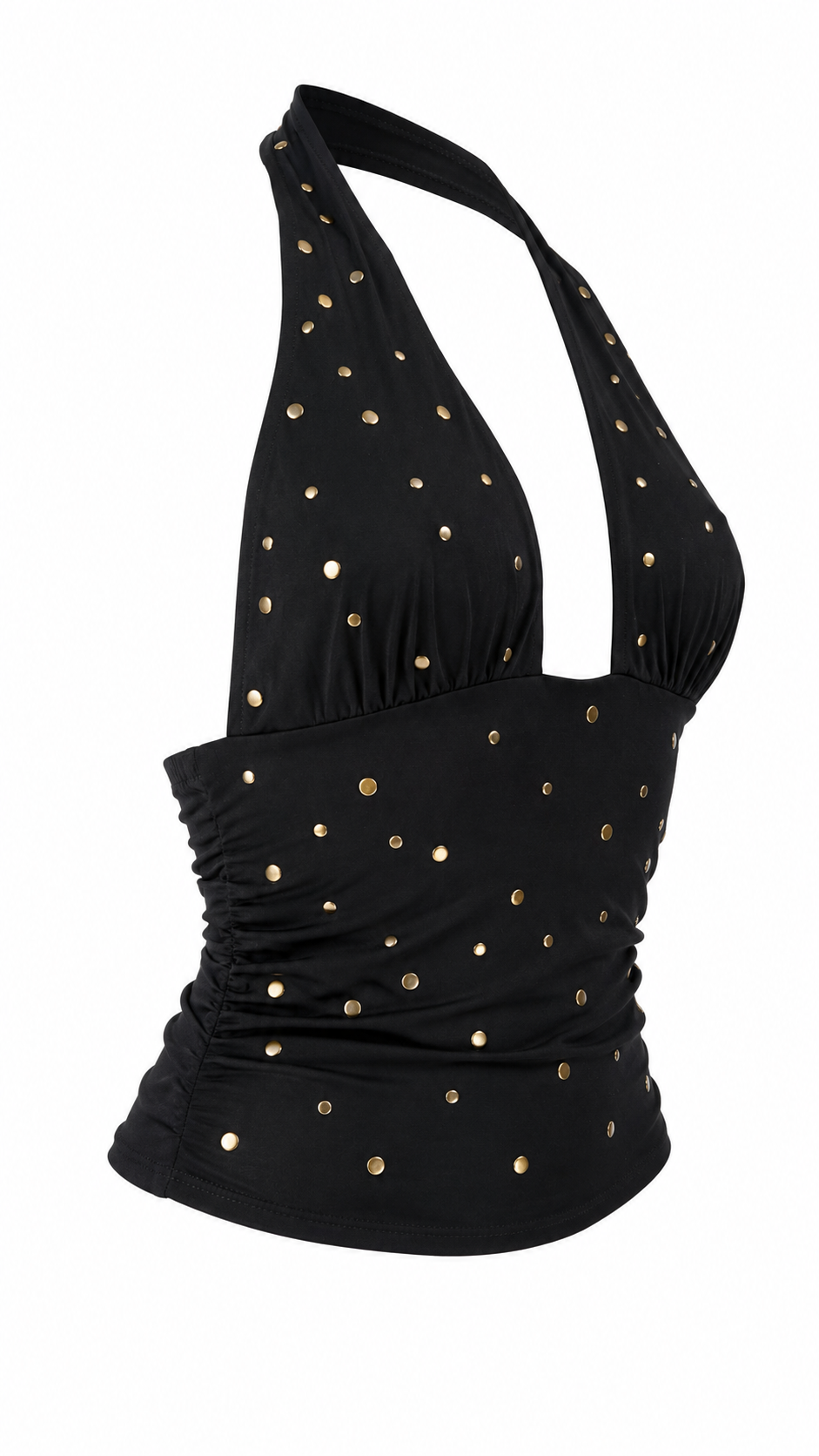 Top halter con borchie