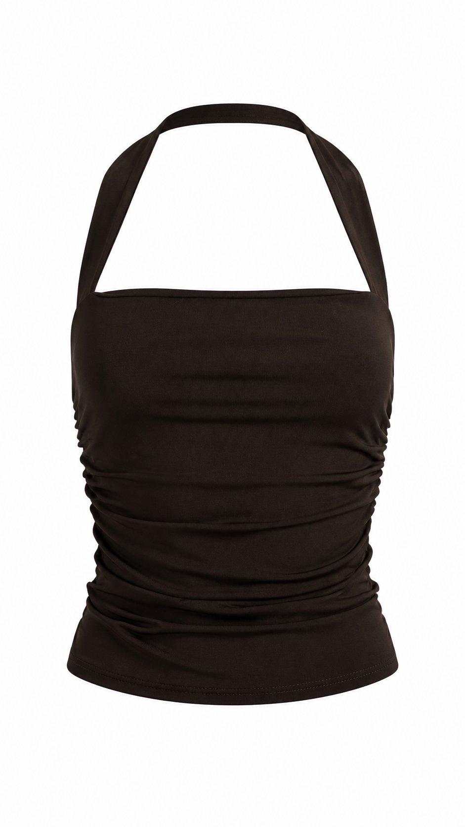 Crop top con retro collo
