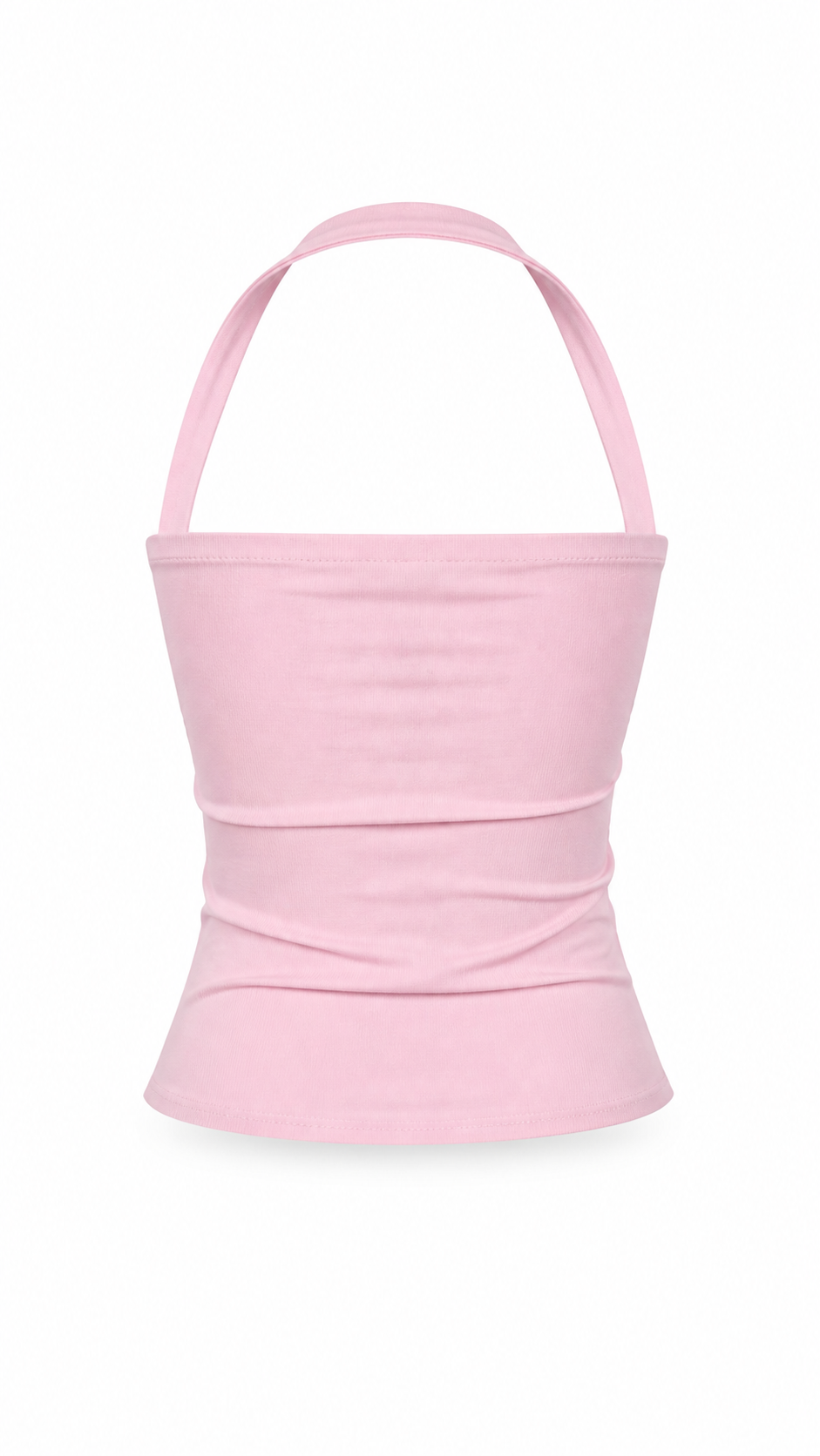 Crop top con retro collo