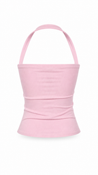 Crop top con retro collo