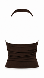 Top halter con borchie