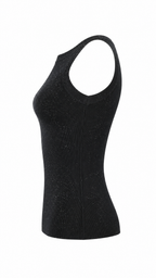 Top senza maniche con strass