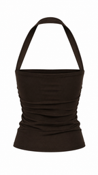 Crop top con retro collo