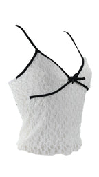 Top corto in pizzo