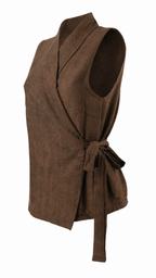 Gilet a portafoglio con texture fiammata