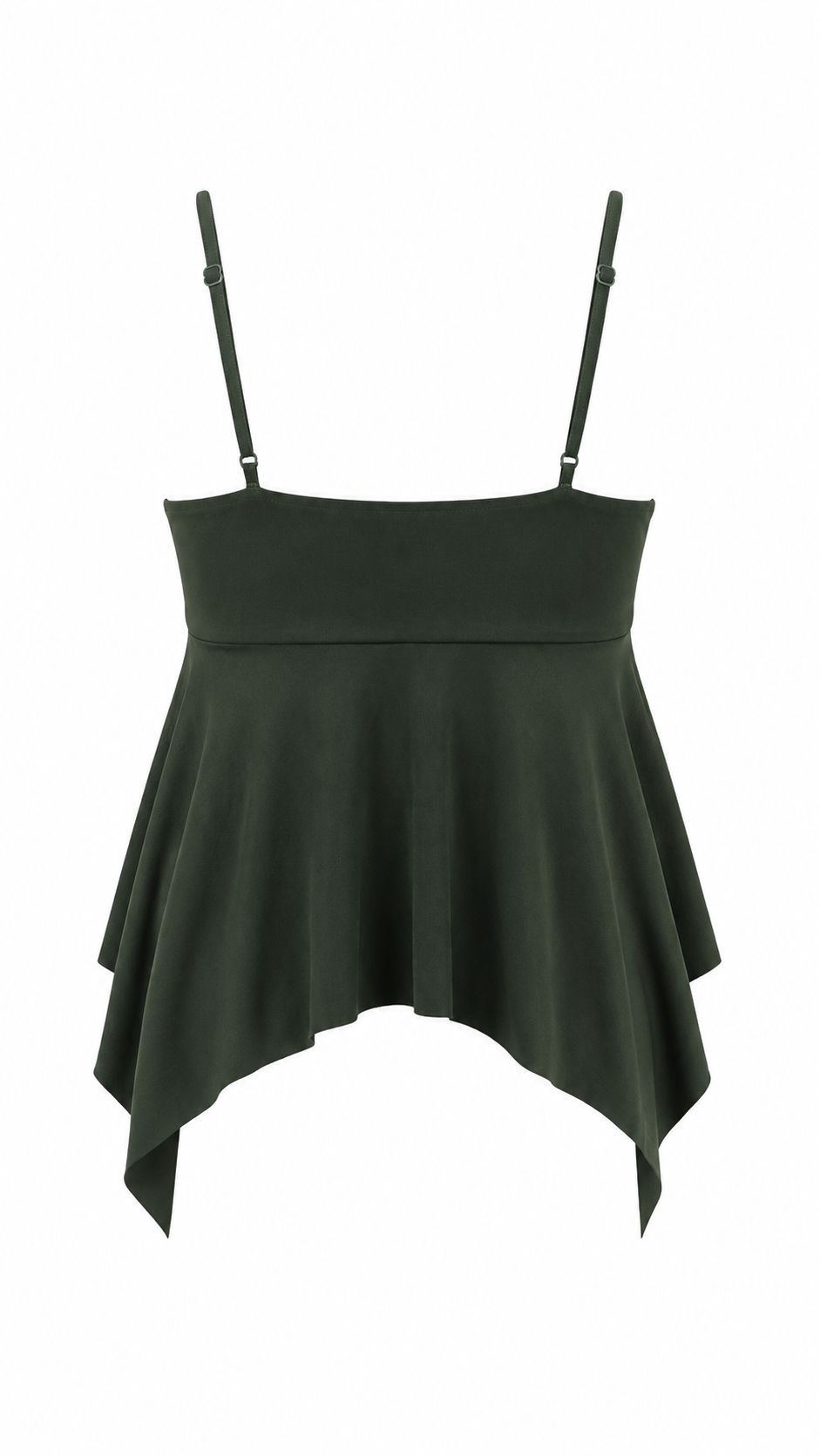 Top con coppe triangolari e strass dorati