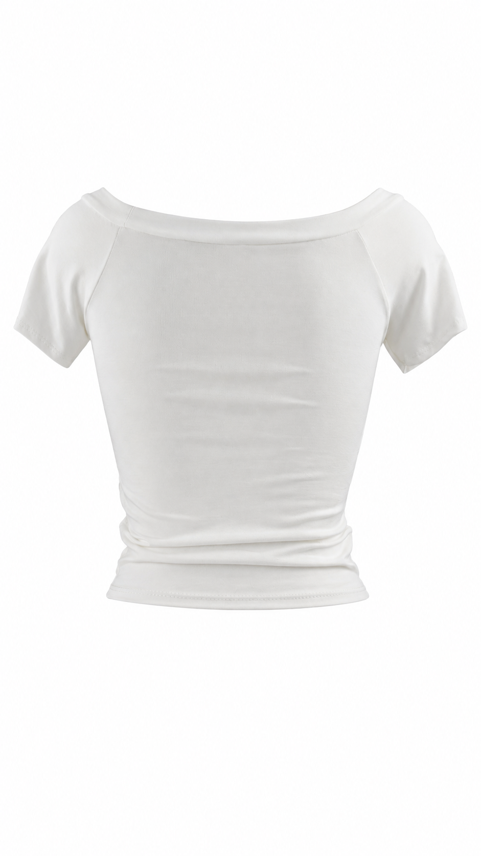 T-shirt con scollo a barca