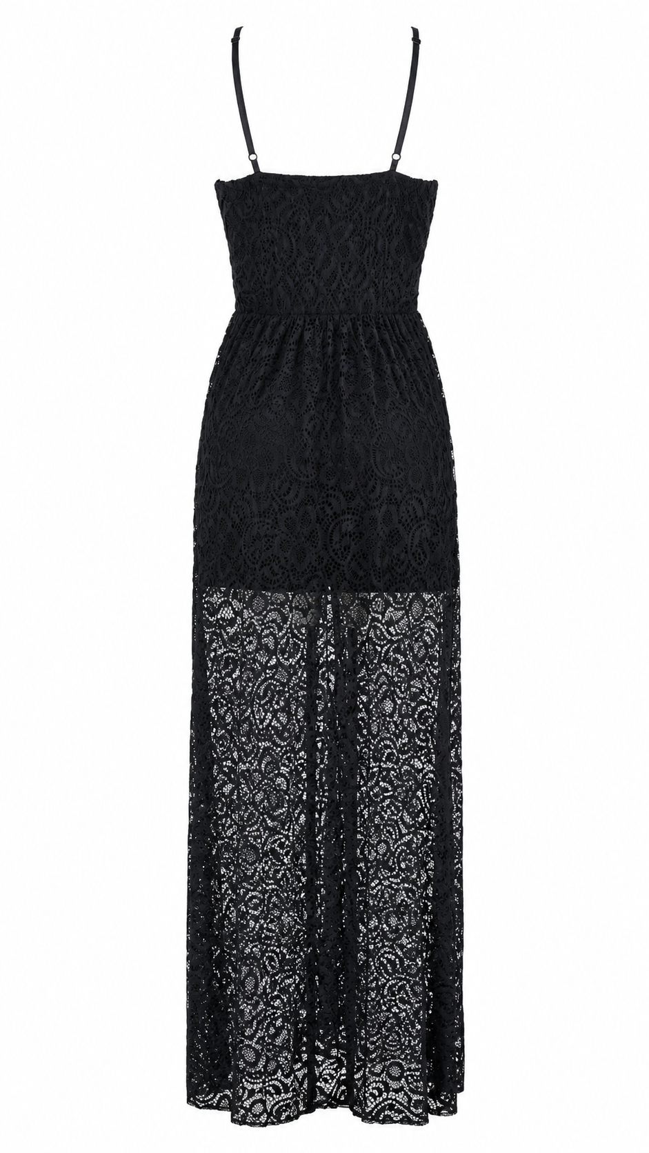 Tuta in pizzo floreale con scollo a V