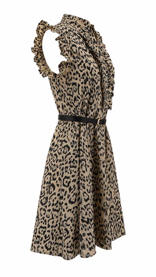 Abito corto leopardato
